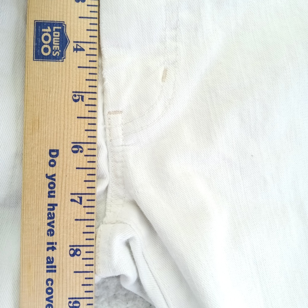 American Eagle Skinny 77 White Denim Jeans Womens Sz 8 Regular Low Rise Stretch - Picture 7 of 10